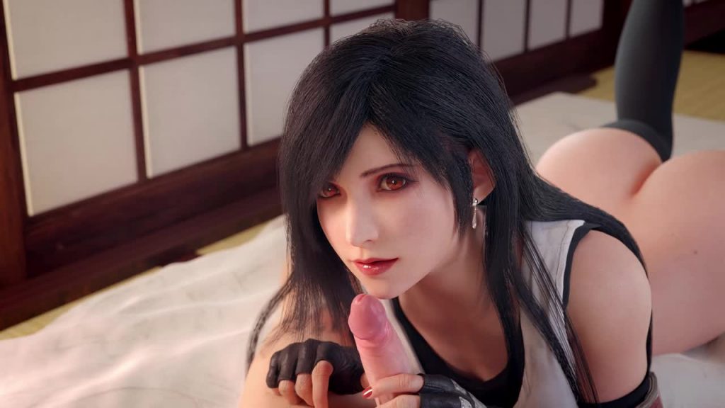 FF7 – Tifa licking