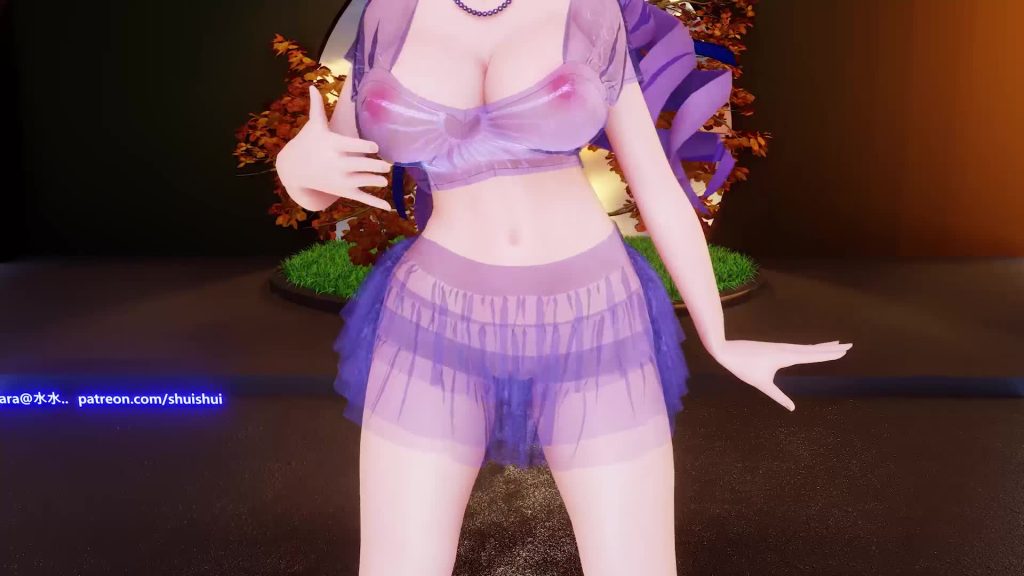 MMD//涩涩紫蓝透明裙大鸭大兔兔/////布料EEVEE ////第一百九十一期