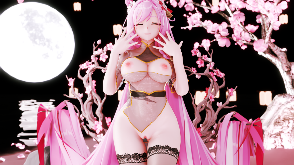 MMD//竖屏涩涩粉色妖精可爱大兔兔/////布料EEVEE ////第一百九十八期