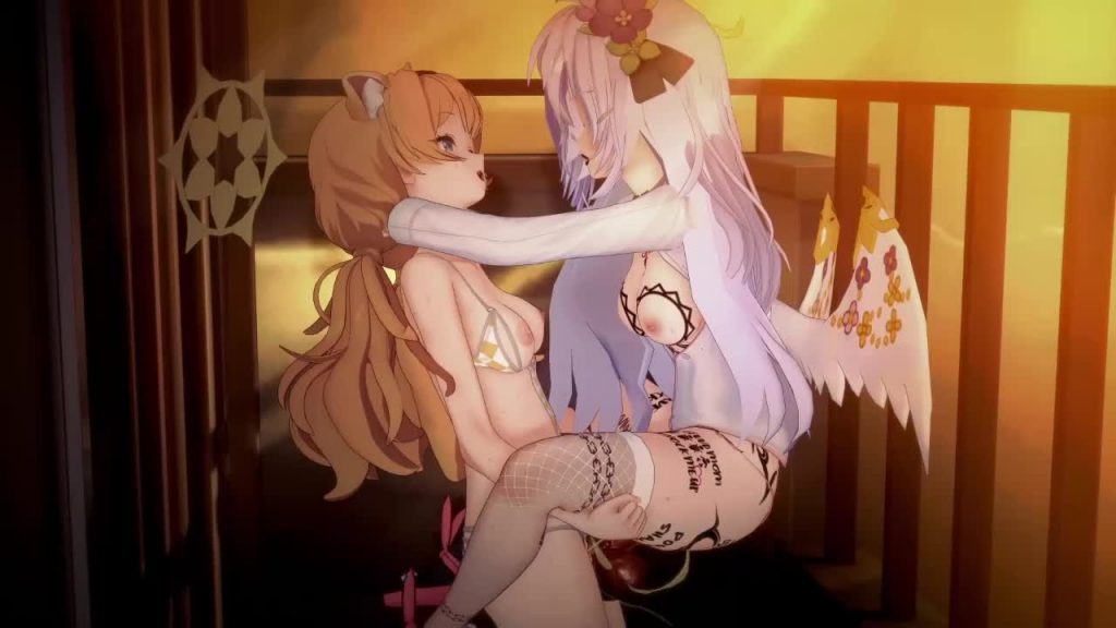 [Futa] 白洲梓 与 伊落 玛丽( Shirasu Azusa / Iochi Mari )的百合交流♥（上）